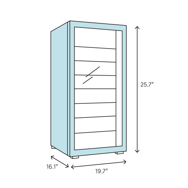 Napa Technology 19.7'' 4 Bottle Dual Zone Freestanding Wine